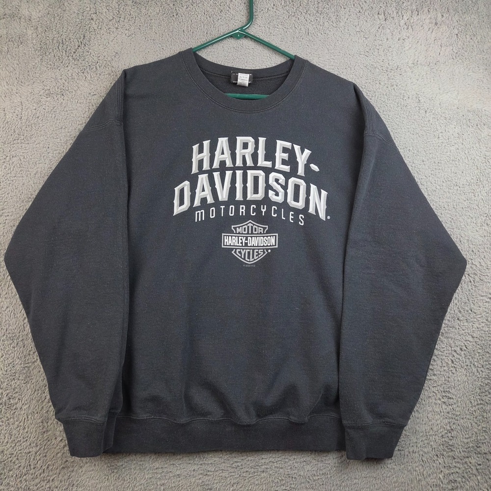 Harley-Davidson Sweatshirt Mens Extra Large Biker Black Diamond Marion Illinois